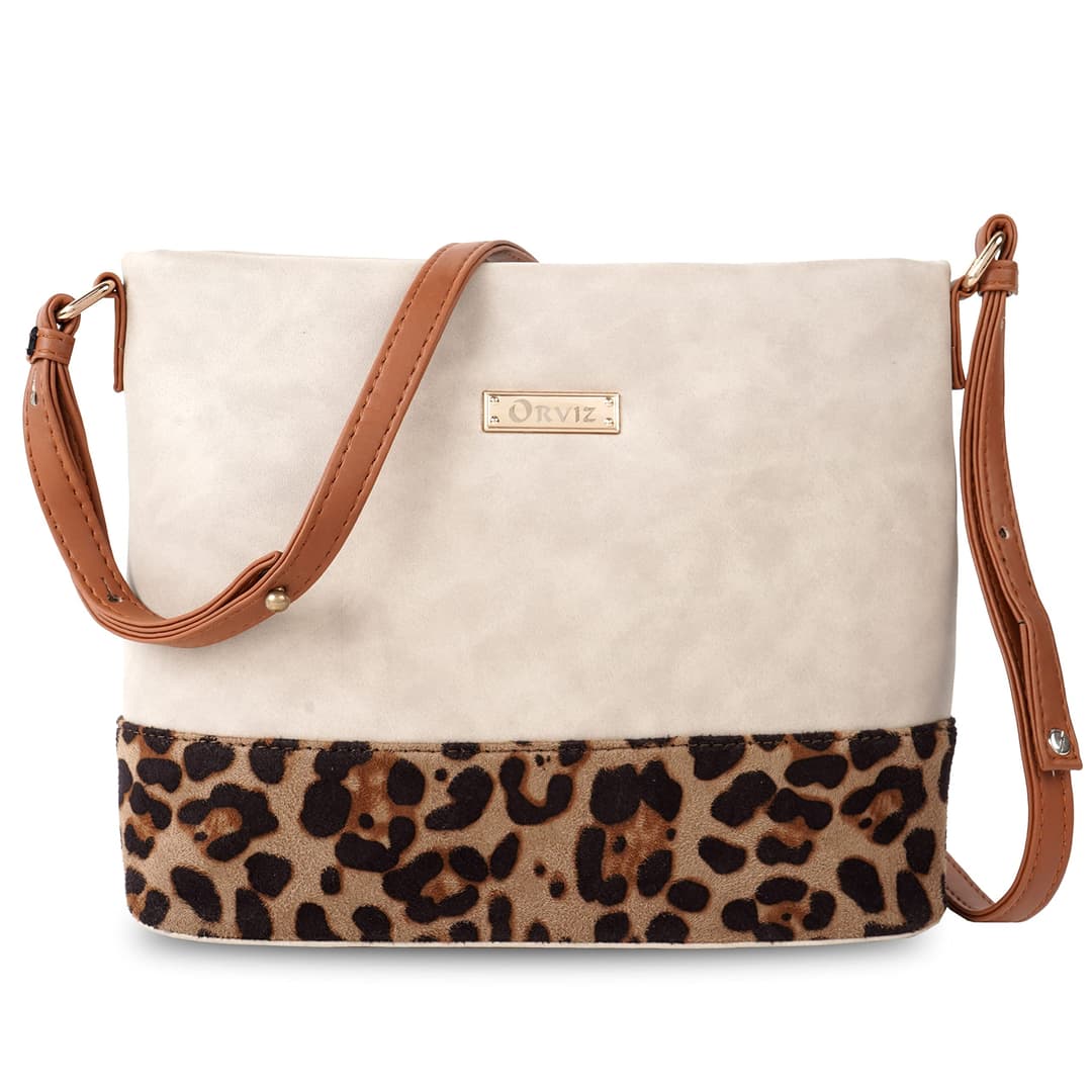 Two-Tone Contrast Sling Bag