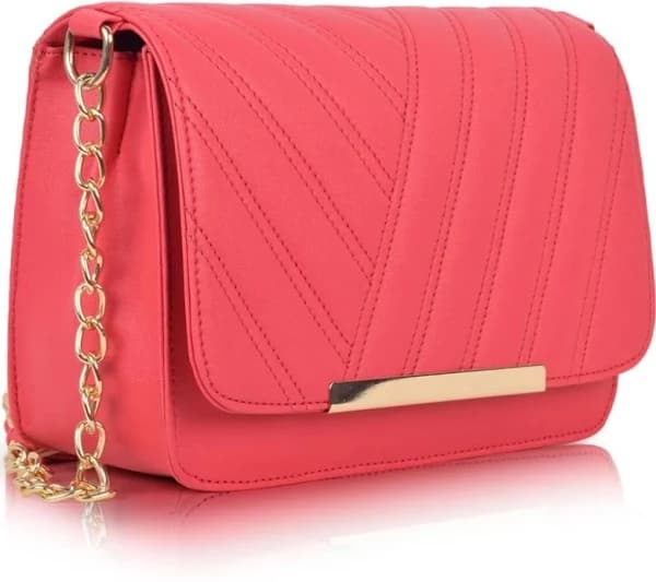 Quilted Chain Strap Sling Purse